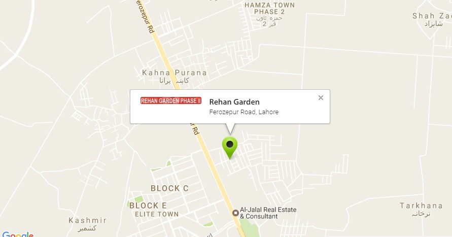 Rehan Garden Location Map