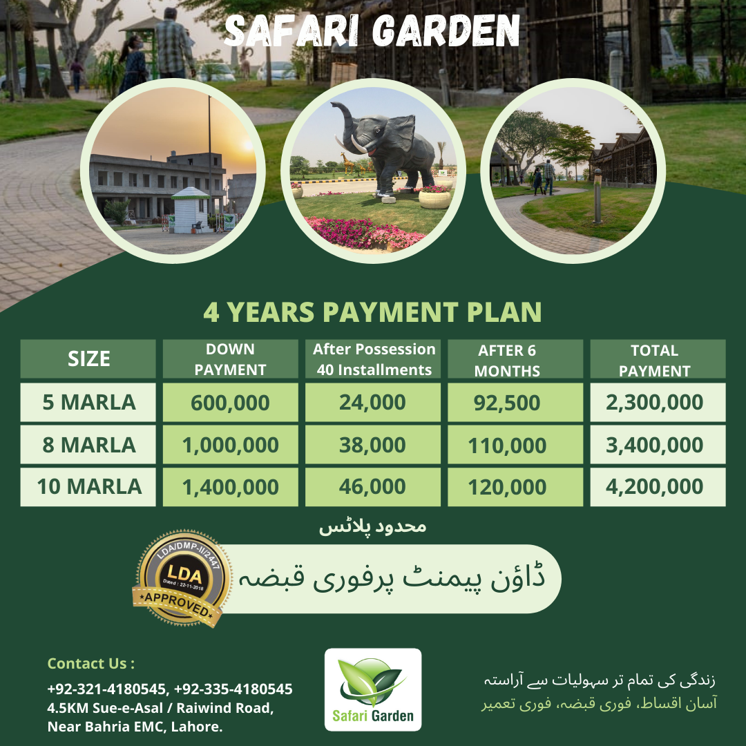 Safari  Garden Payment Plan